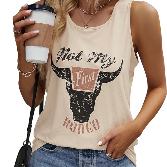 Not My First Rodeo Tank Top Size Small - Picture 3 of 3